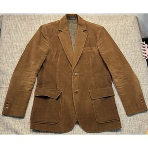 Vintage Ricco 100% Cotton Corduroy‎ Blazer Jacket Check Measurements In Pictures